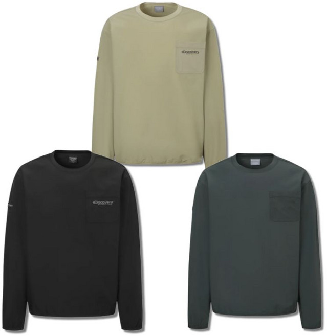 [국내매장판]디스커버리 남성 맨투맨 프레시벤트 기본티 무지티 커플티 긴팔티