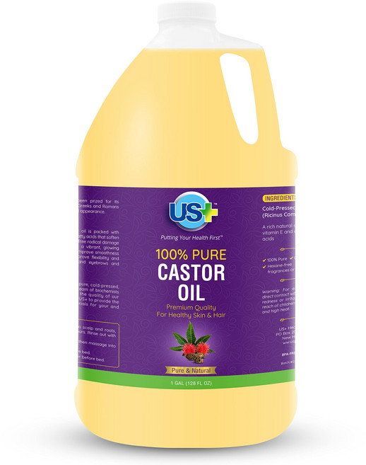 100% 순수 아주까리 오일 - 냉압착 비정제 헥산 프리 100% Pure Castor Oil - Cold-pressed Unrefined Hexane-free - Prem, 1개