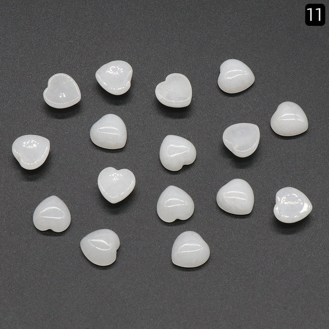 天然水晶愛心DIY飾品裸石