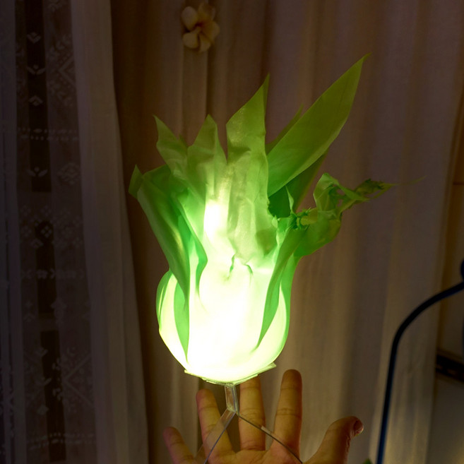 23 할로윈 테이블보 선물 포장, 1개, 75_초샤이언 에네르기 모형 불꽃 장식 (그린)