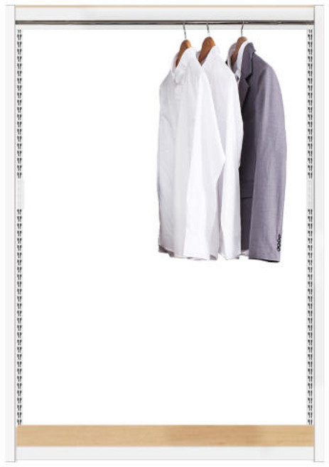 아트박스/스피드랙 홈던트하우스 조립식 시스템행거 2단1봉1000 x 600 x 1500, 블랙