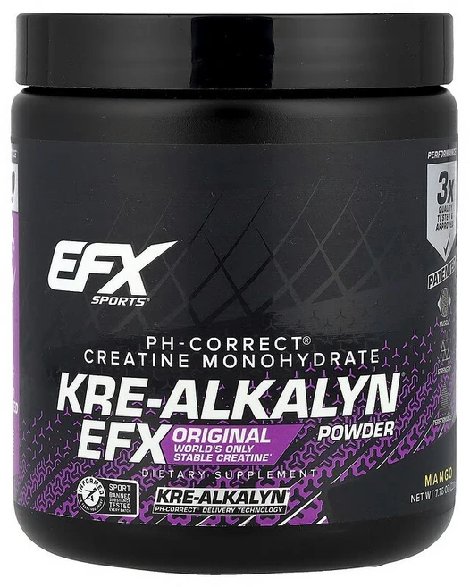 EFX Sports Kre-Alkalyn EFX 파우더 망고 맛 220g(7.76oz) EFX-00456, 220g, 1개 - 쿠팡