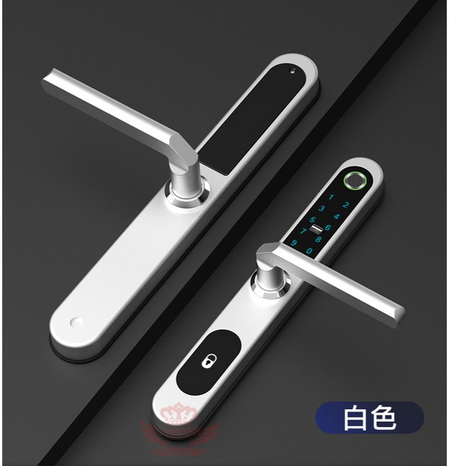 FIIDO 智能指紋電子鎖 支援指紋密碼卡片鑰匙開鎖, SL7白