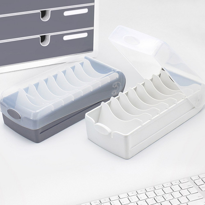 카파맥스 슬라이드 명함 박스 진회색, 1단, 1개