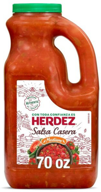 헤르데즈 살사 카세라 순맛 16온스 병 – 일상용 클래식 홈메이드 멕시코