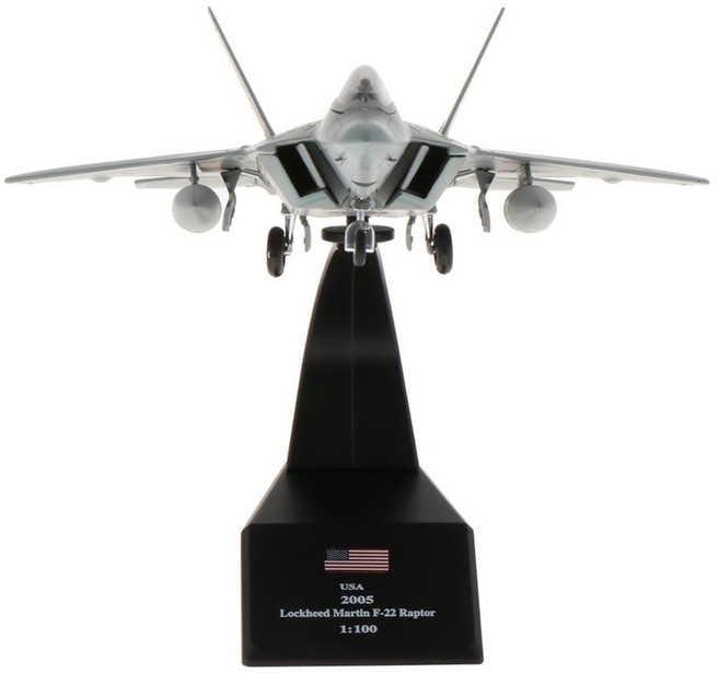 선호그룹 1:100 F22랩터 프라모델 피규어 전투기 비행기 다이캐스트 장식품 미니어처 모형 F-22 랩터, 1개