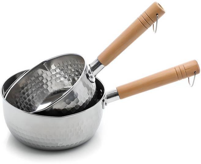 시샘 인덕션 편수냄비 2종세트, 실버, 냄비 16cm + 냄비 18cm, 1세트