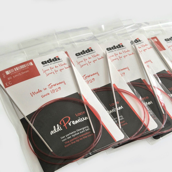 ADDI 아디 레이스 줄바늘 프리미엄 클래식 독일산 명품 대바늘 뜨개질바늘 775-7, 100cm, 4.5mm, 1개