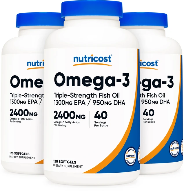 뉴트리코스트 오메가-3 2500mg 120소프트젤, 120정, 3개 - 쿠팡