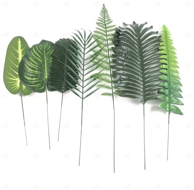 야자수 나뭇잎 조화 꽃 카페 인테리어 소품 장식 인조식물, A) 칸나잎, 1개