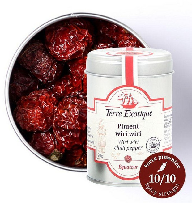 프랑스 테레 이그조티끄 Terre Exotique Wiri wiri chilli pepper 위리위리 페퍼 시즈닝 20g, 4개