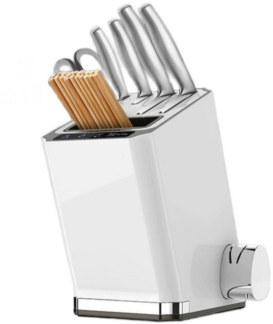 소독 uv 부엌칼 가위 수저 보관함 상품 정리대 멸균기 업소용 건조기 열풍 주방 거치대, 화이트