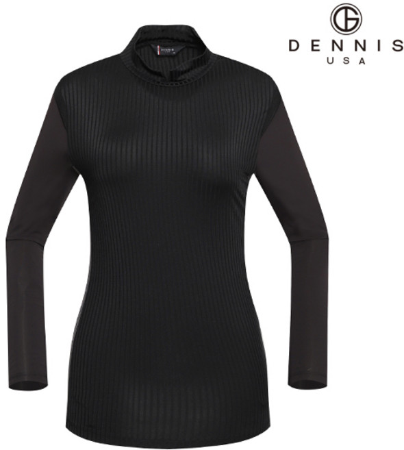 [DENNIS] 여성)큰골지 반하이넥 긴팔티_NAOSLTS054