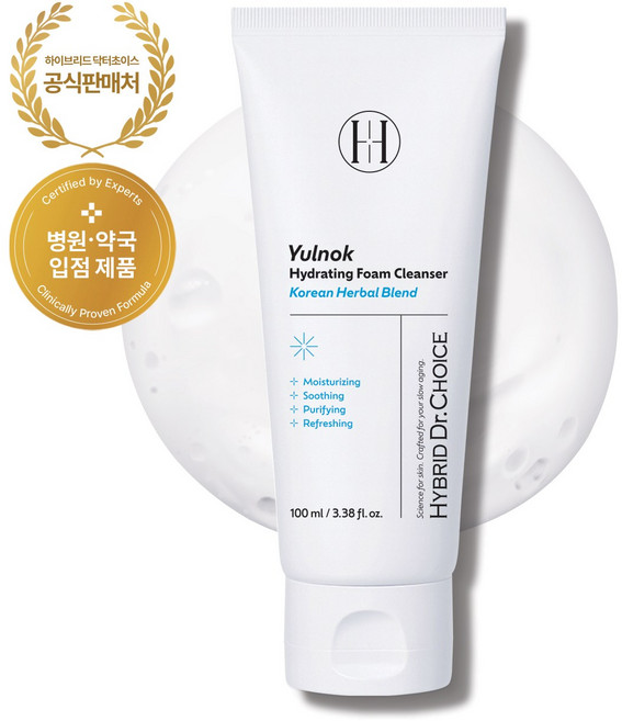 [출시특가] 닥터초이스 맑은결 율녹 폼클렌징 - 여드름 모공 진정 보습 탄력 딥클렌징/ 율무 녹두 다마스크장미 어성초 쌀겨 티트리 흰버드나무껍질, 1개, 100ml
