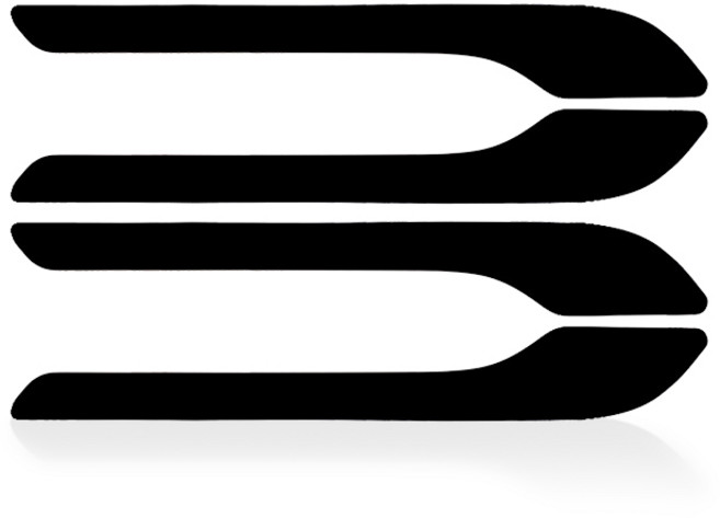 YZ 테슬라 도어 차문 손잡이 핸들 스티커 필름 테이프 보호 스크래치 방지 모델Y 모델3 모델YL 2026, 1세트, 블랙