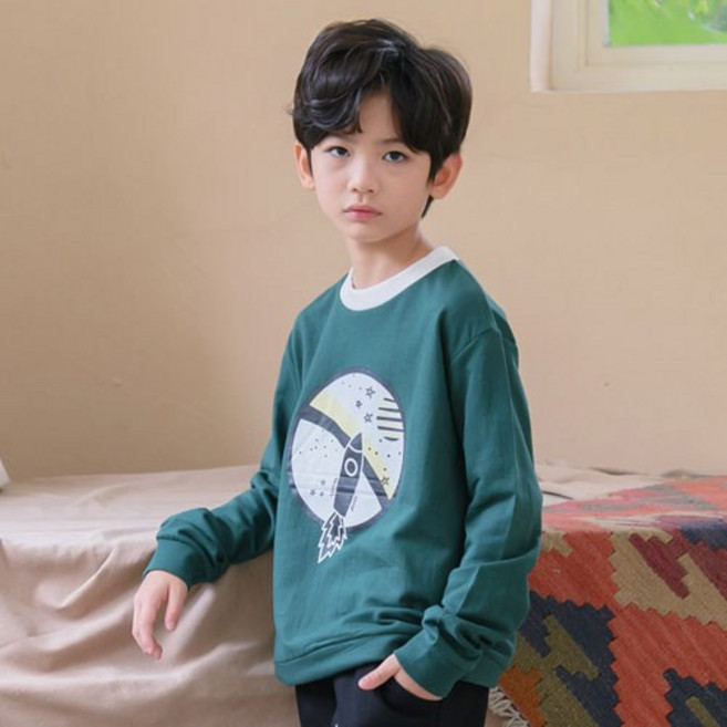 잭키드 남아용 별로켓 맨투맨티