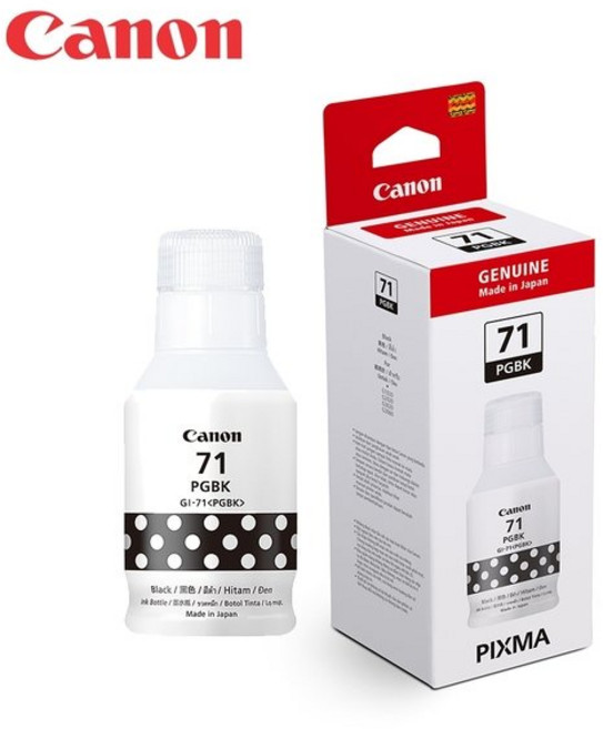 Canon佳能 GI-71 PGB 原廠盒裝墨水 適用G2020 G1020 G3020 色彩鮮明 列印清晰, 黑色, 1個