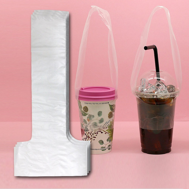 컵캐리어 T자 비닐캐리어 (T자 컵캐리어), 1개, 1000개