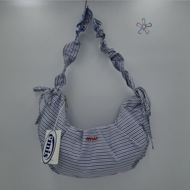 [국내 매장 정품] 이미스 리본 스트링 숄더백 BLUE + 카라비너