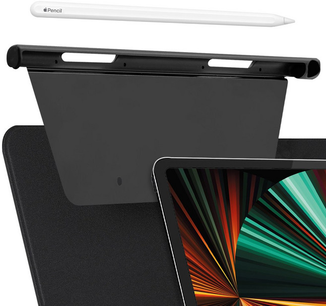 애플펜슬 호환 폴리오 케이스 전용 마그네틱 인서트 홀더, 1개, 블랙