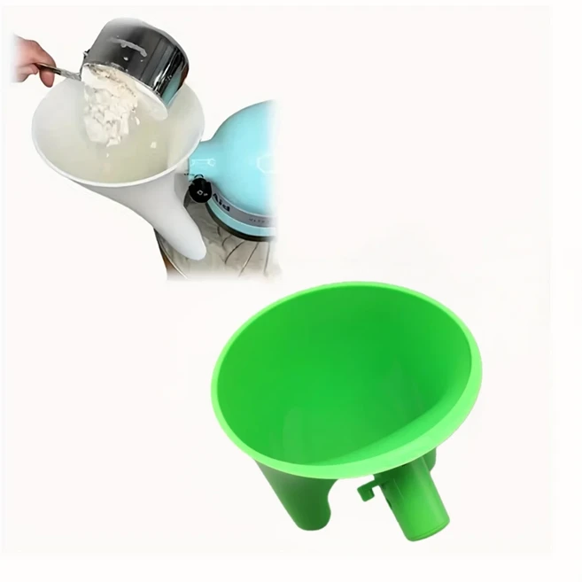 키친에이드 아티산 믹서용 밀가루 깔때기 KSM150 5쿼트에 적합 넘침 및 오염 방지를 위한 ABS 필터 부착물, 04 green