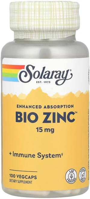 Solaray 아연 15 mg 베지 캡슐 100정, 1개 - 쿠팡