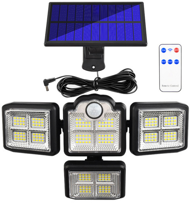 21세기트랜드 다각도 벽걸이 태양열 LED 조명, 백색등