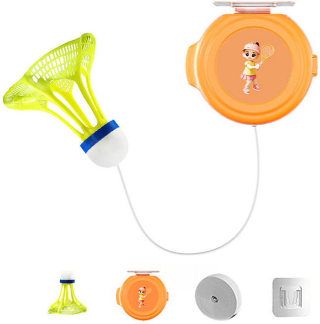 베스트핏 걸이형 높이조절 리턴콕 셔틀콕 훈련기 배드민턴 연습기, 혼합, 1개, 4개입