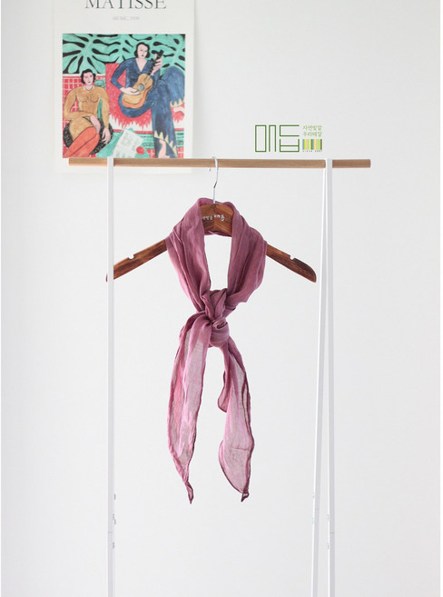 [자연빛깔 매듭] 천연염색 텐셀 사선 스카프 (3가지 빛깔)