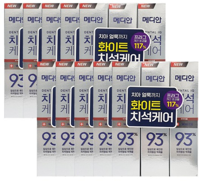 메디안 치석화이트 치약 120g 3입 x10, 단일