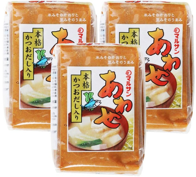 마루산 미소 일본된장, 1kg, 3개