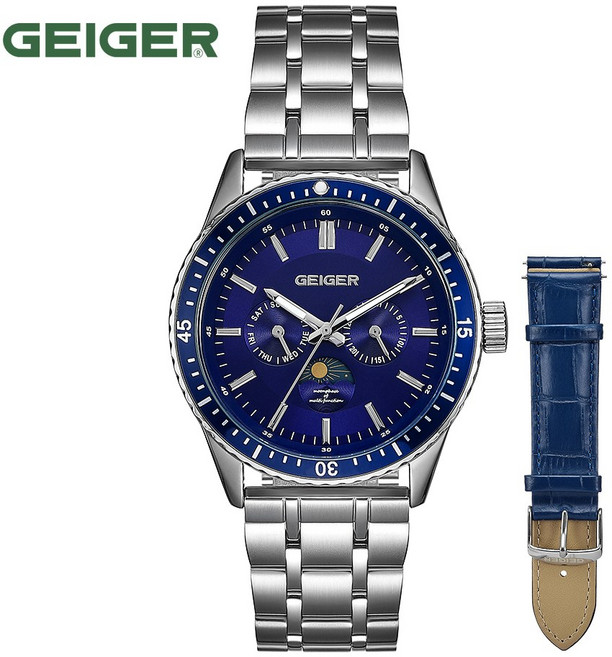 [본사 정품] 가이거 남성용 썬앤문 시계 GE8048BUS (42mm)