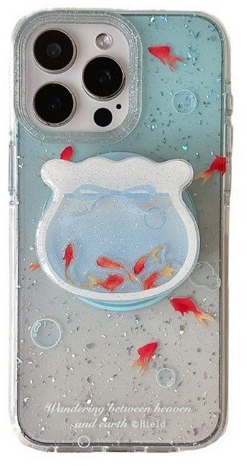 아이폰 16 15 14 13 프로 맥스 마그네틱 감성 물고기 금붕어 어항 맥세이프 호환 스마트톡 투명 자개 실리콘 폰 케이스