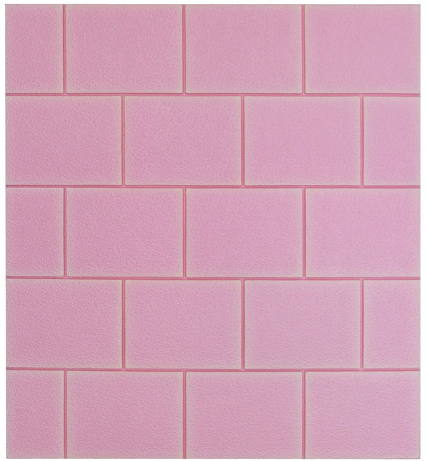 모노 폼블럭 77x71cm 스티커 접착식 붙이는 단열벽지, 파스텔핑크, 1개
