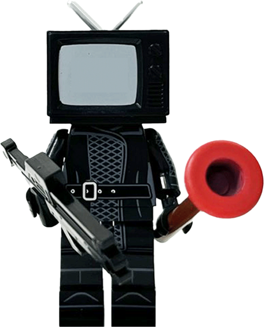 로앤제이 스키비디 토일렛 미니 블록 호환 블럭 플런저 TV맨1, R-3202-03 플런저 TV맨1, 1개