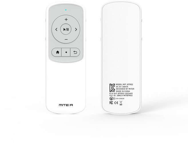 미테르 블루투스 리모컨 RM1, 1개, 화이트