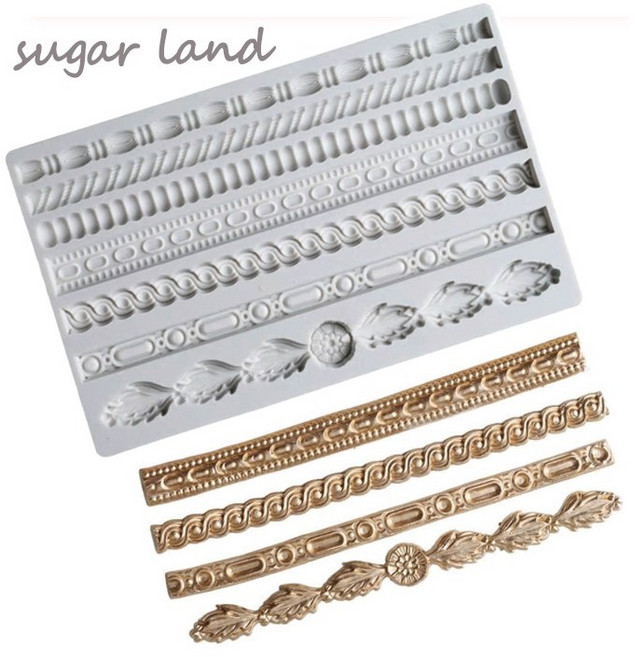 슈가크래프트 도구 대형 밧줄 테두리 실리콘 몰드설탕공예 제과제빵, 1개