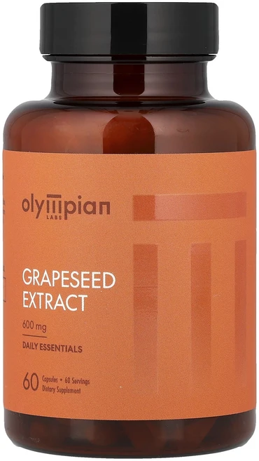 올림피안랩스 포도씨 추출물 맥시멈 스트렝스 600mg 60 베지캡슐, 4개, 60정 - 쿠팡