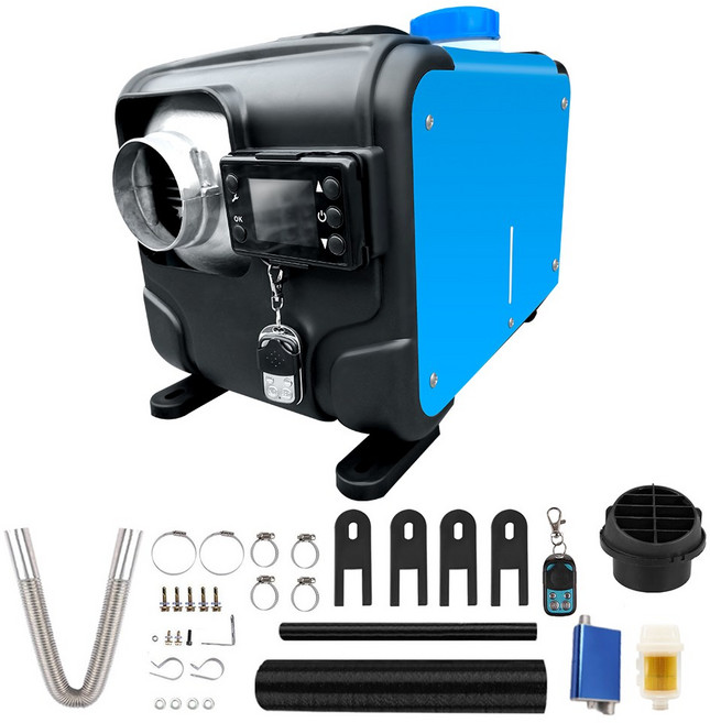 테크먼트 최신형 1구 무시동히터 저소음 연로펌프 일체형 이동식 캠핑카 차박 차량용 12V 24V 220V 겸용, Y10-블루, 1개