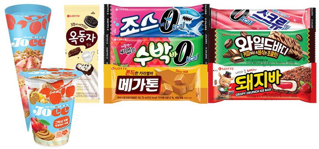 (매장정품) 롯데웰푸드 NEW 콘 파르페 10개바 20개 혼합구성 조이 피치콘 땅콩파르페 옥동자 와일드바디 메가톤바 돼지바 등 239525, 4.파르페8+옥동자5+와일드바디5+메가톤바5+돼지바5