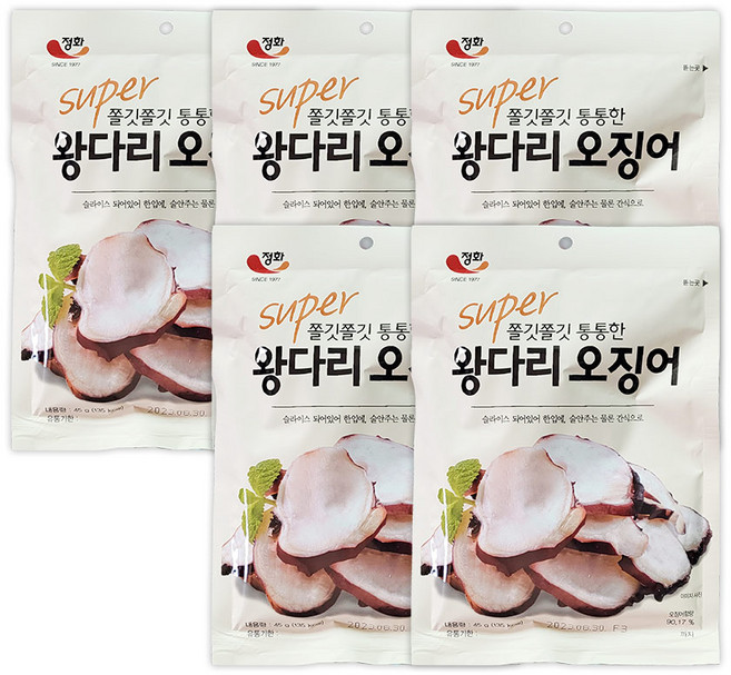 [유정식품] 정화식품 왕다리 45g, 5개