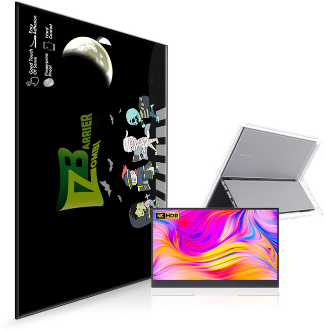 주연테크 캐리뷰 15UPG-B 측 후면 외부 보호필름 세트, 1개