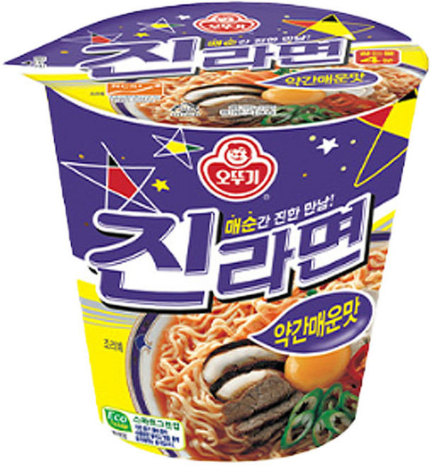 오뚜기 진라면 약간매운맛 컵 65g, 6개