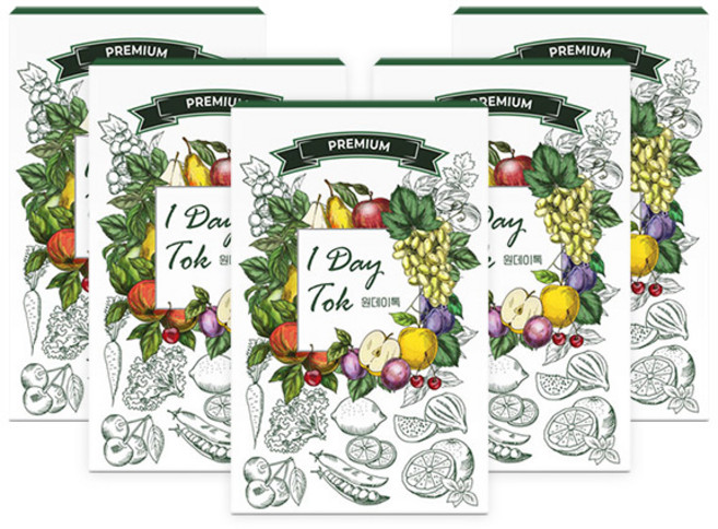 원데이톡 5일세트 장청소 숙변 제거 몸속 독소 배출 다이어트보조제, 5개