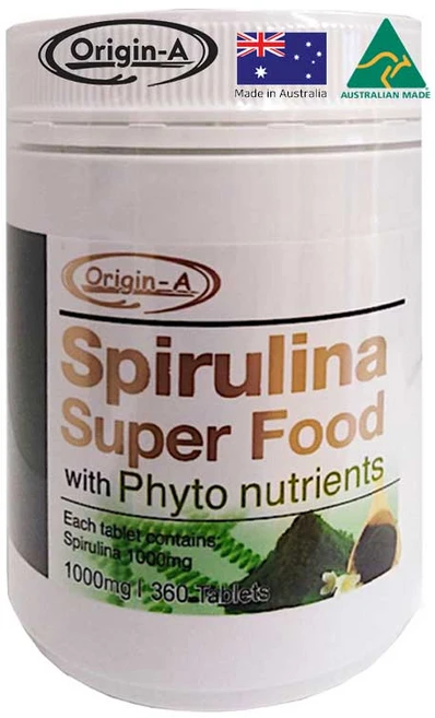 호주 오리진에이 스피루리나 슈퍼푸드 1000mg 360정 가성비 최강!, 1개 - 쿠팡