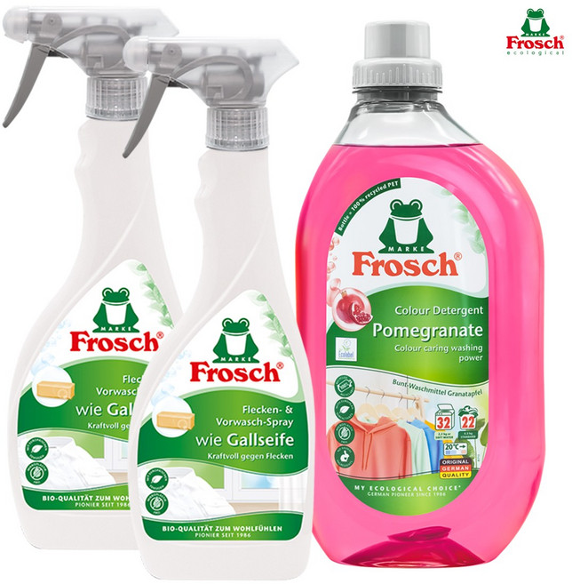 독일 프로쉬 세탁3종(석류세탁+얼룩제거제2개), 1세트, 1.5L