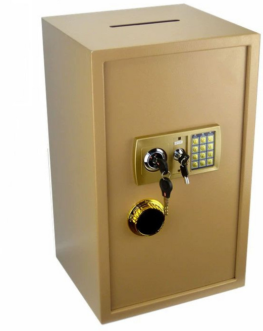 호텔금고 객실 모텔금고 사무실 귀중품 대여금고 비밀번호, 60cm 골든옐로우 탑 투입식