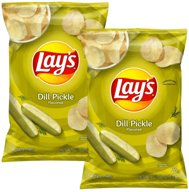 [미국직배송]레이즈 피클맛 감자칩 Lay's Dill Pickle Potato Chips, 2개, 219.7g