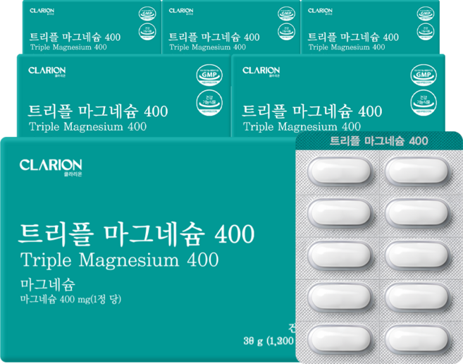 클라리온 트리플 마그네슘 400 30정 1박스, 6박스