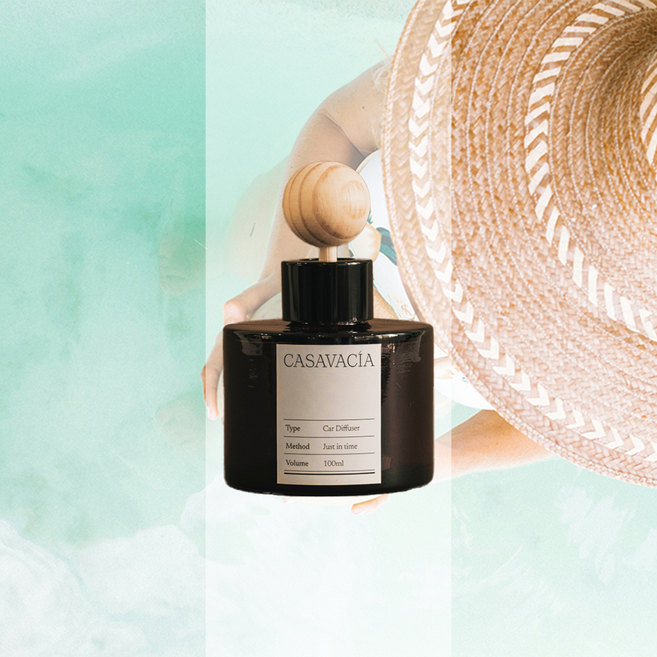 카사바시아 럭셔리 차량용 방향제 디퓨저 자동차 차량, 1개, 코코넛 라임 버베나